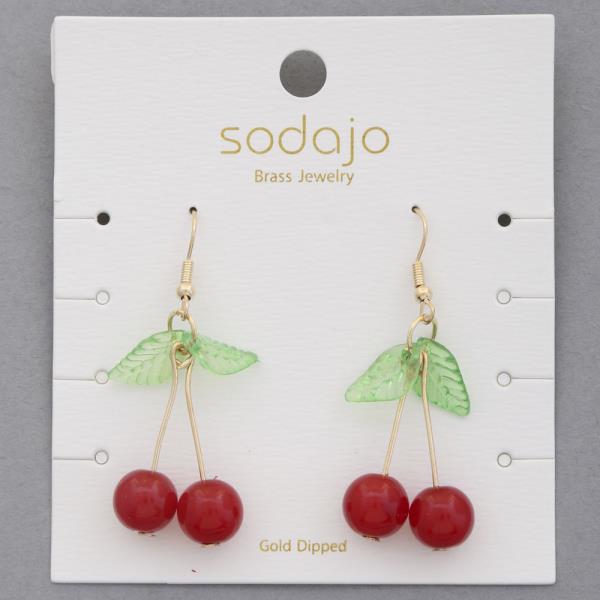 SODAJO CHERRY DANGLE EARRING