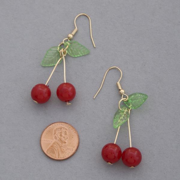 SODAJO CHERRY DANGLE EARRING