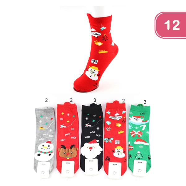 CHRISTMAS SOCKS (12 UNITS)