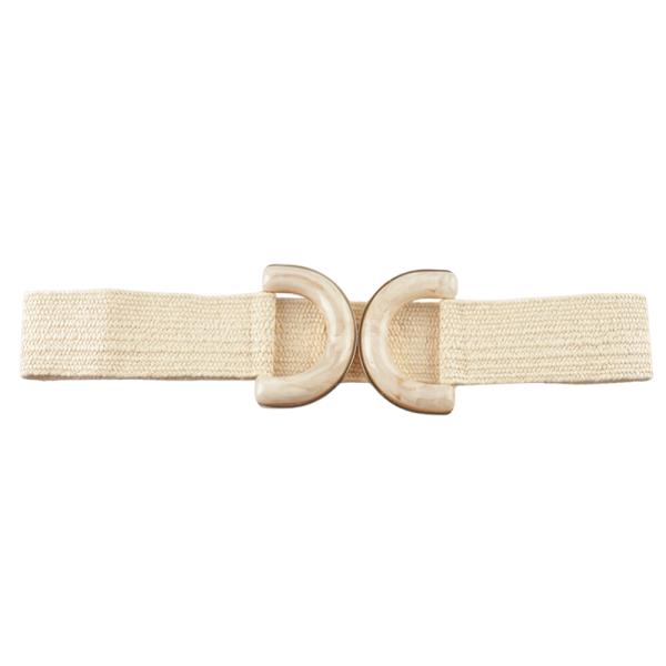 U BUCKLE STRAW ELASTIC BELT