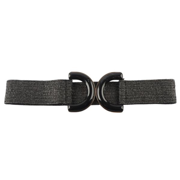 U BUCKLE STRAW ELASTIC BELT