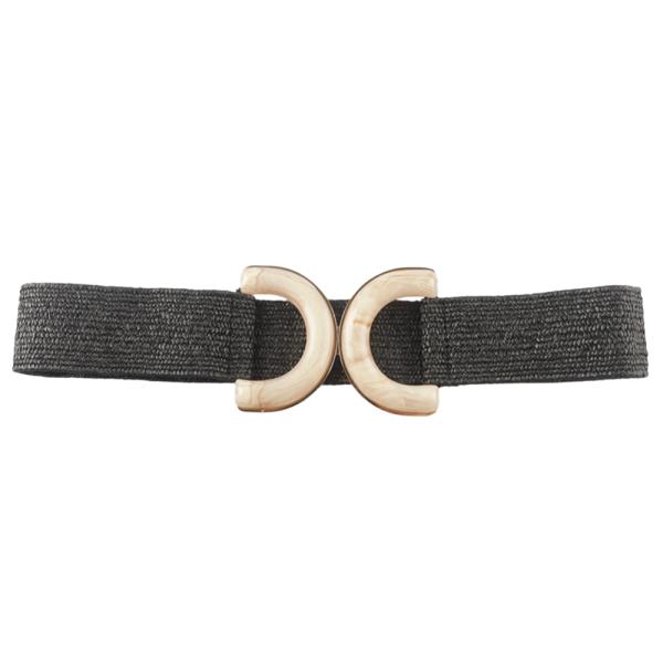 U BUCKLE STRAW ELASTIC BELT