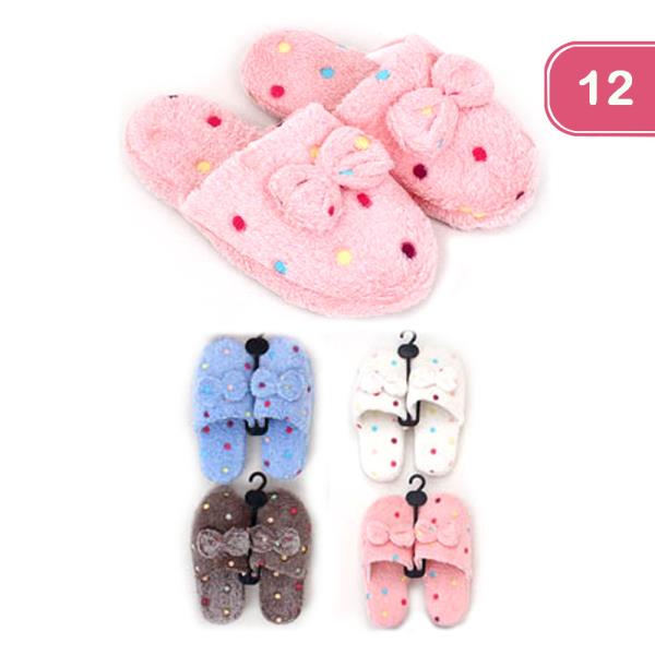 POLKA DOT SLIPPERS (12 UNITS)