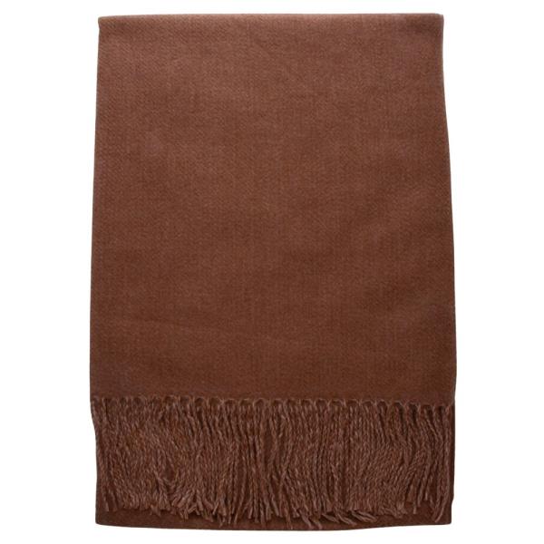 SOFT SOLID FRINGE OBLONG SCARF