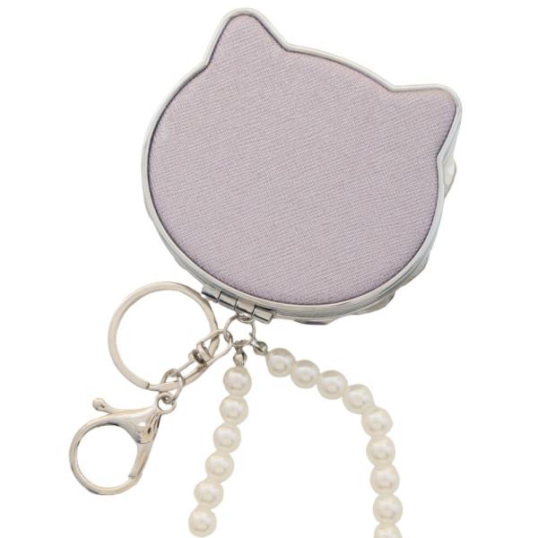 CAT HEART FLOWER TEARDROP STONE KEYCHAIN WITH PEARL