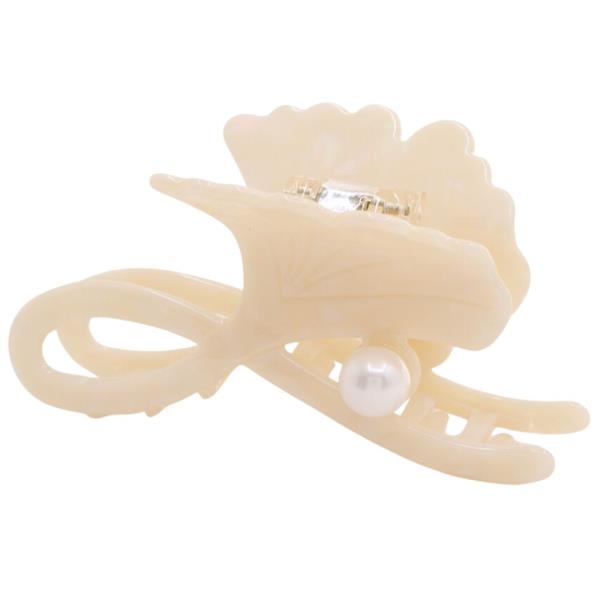 SHELL PEARL HAIR CLAW JAW CLIP