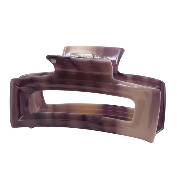 MARBLE PATTERN RECTANGLE CLAW HAIR CLIP