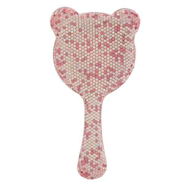 TEDDY BEAR HEAD RHINESTONE HAIR BRUSH