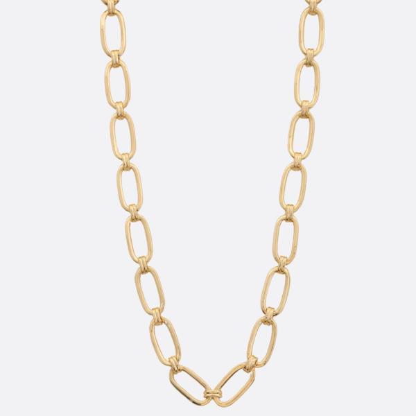 OVAL LINK METAL NECKLACE