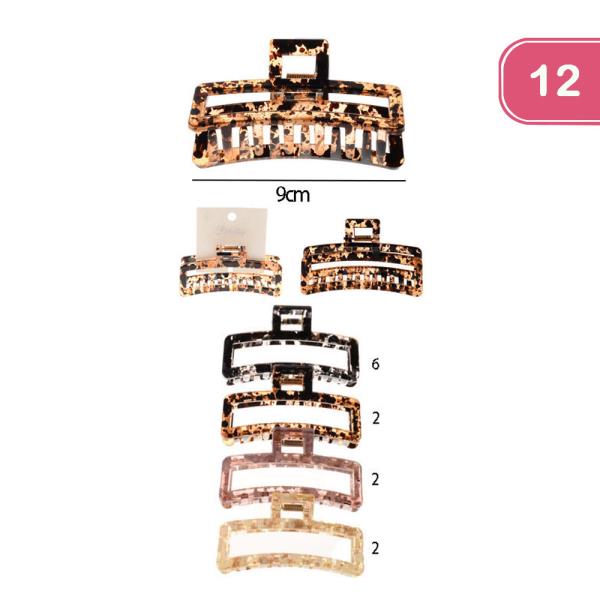 MET JAW HAIR CLIP (12 UNITS)