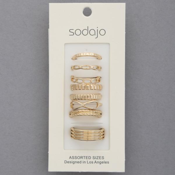 SODAJO OVAL LOOP ASSORTED METAL RING SET