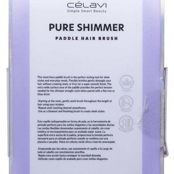 CELAVI PURE SHIMMER PADDLE HAIR BRUSH LAVENDER