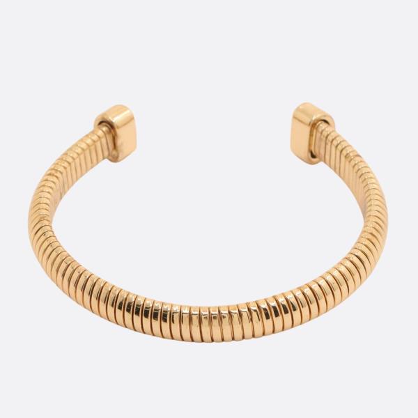 SODAJO LINED CUFF GOLD DIPPED BRACELET