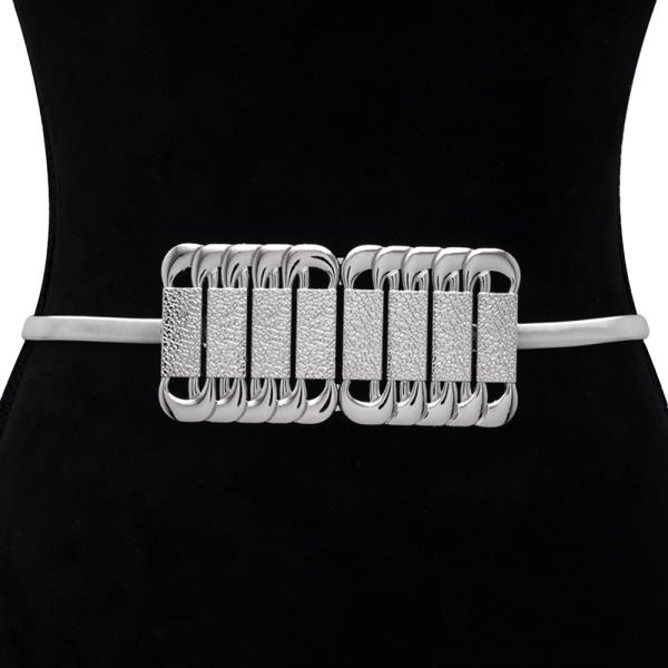 METAL DESIGN SQUARE SHAPED ELASTIC BELT