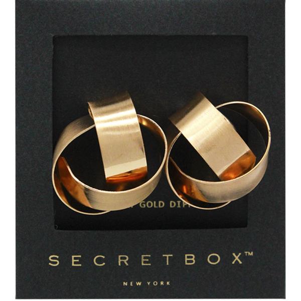 SECRET BOX 14K GOLD DIPPED METAL BALL EARRING