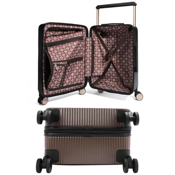 NICOLE LEE 20" RIBBED CARRY ON SUITCASE