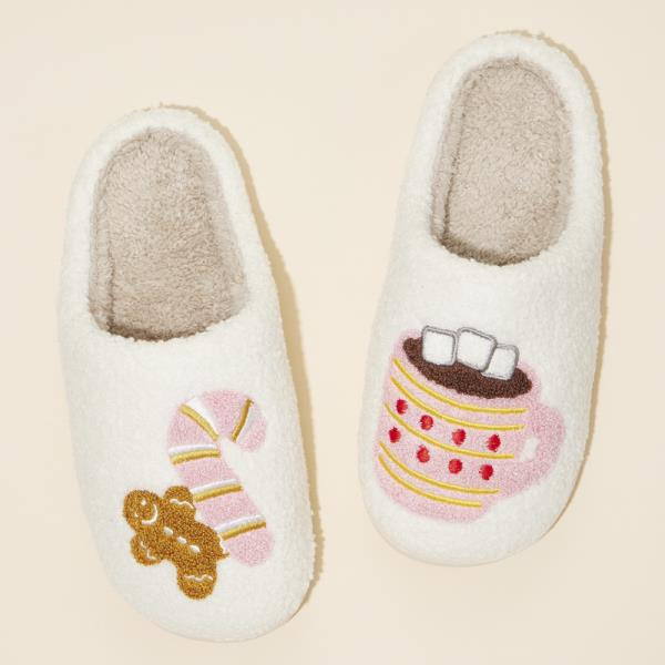 GINGERBREAD MAN & HOT CHOCOLATE SLIPPERS 6PC PACK