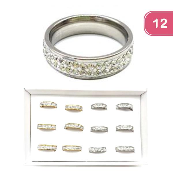 RHINESTONE RING (12 UNITS)