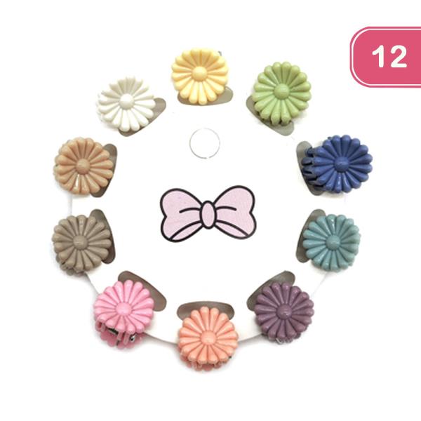 MINI FLOWER HAIR CLAW CLIPS (12 UNITS)