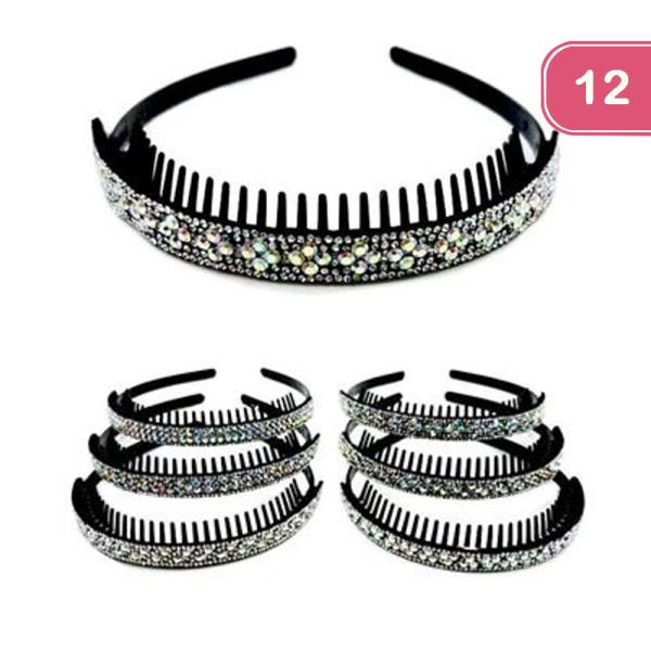 RHINESTONE HEADBAND (12 UNITS)