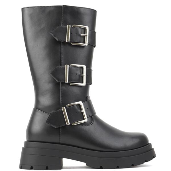 TRIPLE BUCKLE HEEL BOOTS 12 PAIRS