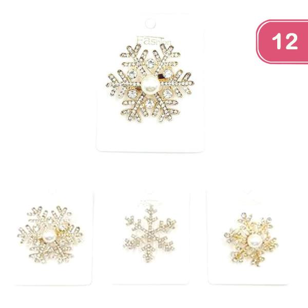 SNOWFLAKE BROOCH (12 UNITS)