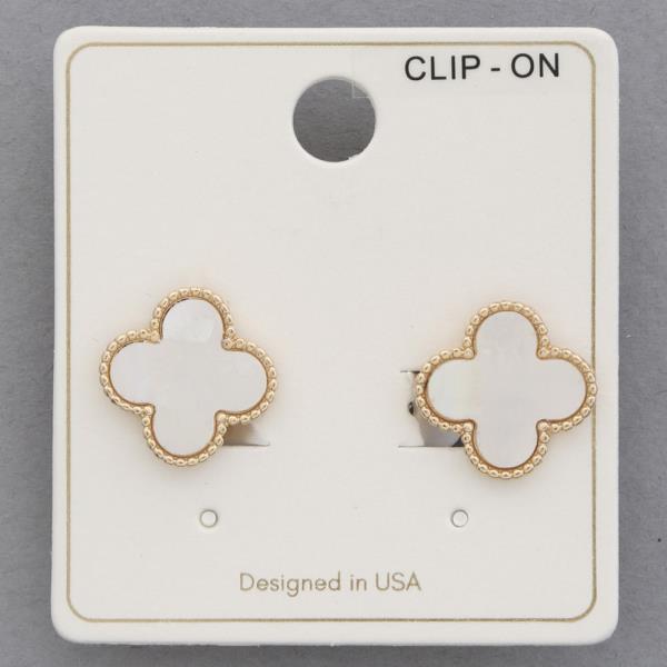 CLOVER CLIP ON EARRING