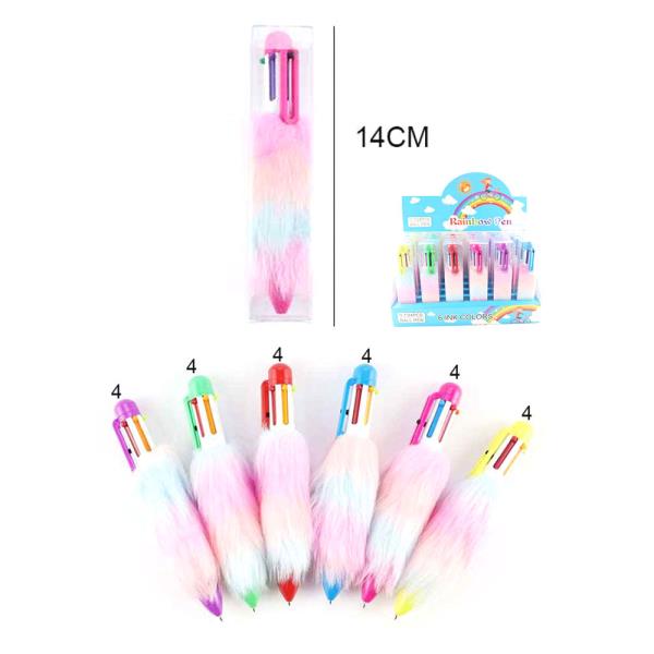 6 INK MULTICOLOR FUZZY PEN (24 UNITS)