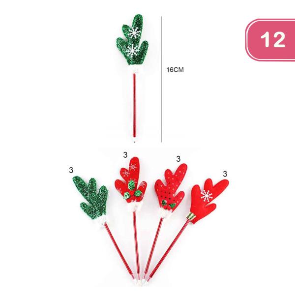 CHRISTMAS ANTLERS PENS (12 UNITS)