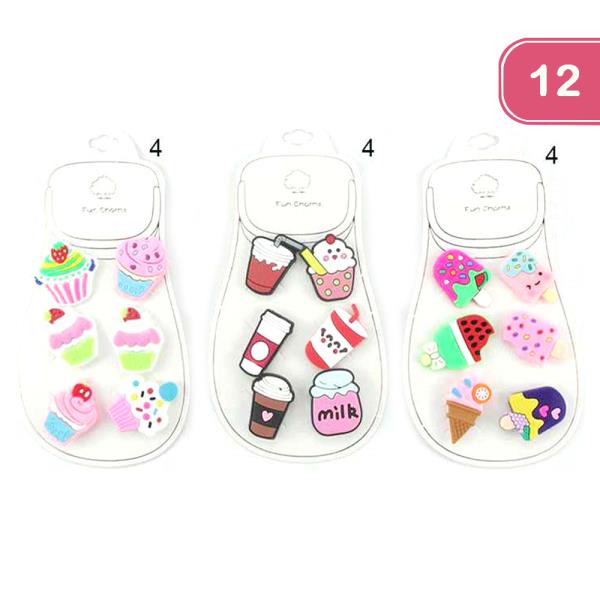 CUTE FOOD SHOE CHARM (12 UNITS)