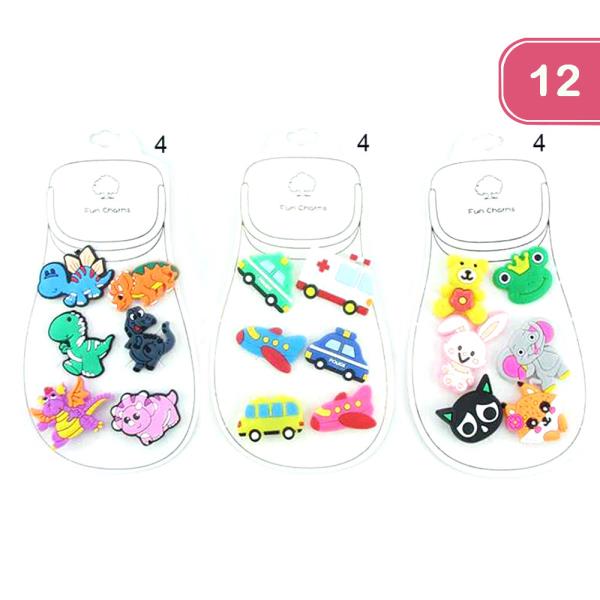 ANIMALS AND CARS PLANE SHOE CHARM (12 UNITS)