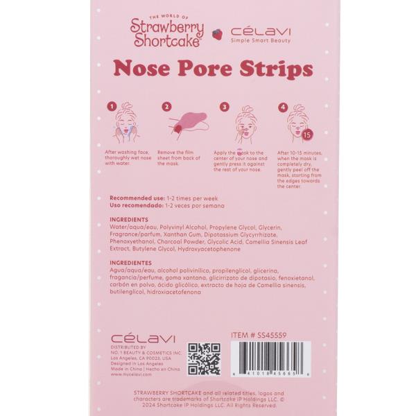 6 PCS CELAVI NOSE PORE STRIPS STRAWBERRY