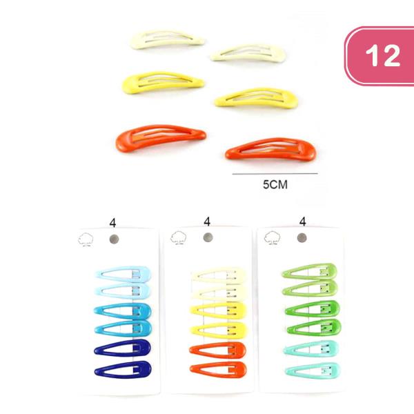 SNAP HAIR PINS (12 UNITS)