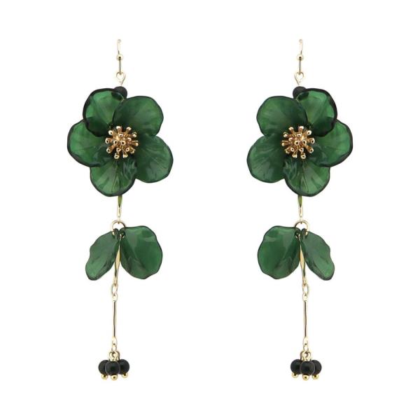TIERED FLOWER DROP EARRING