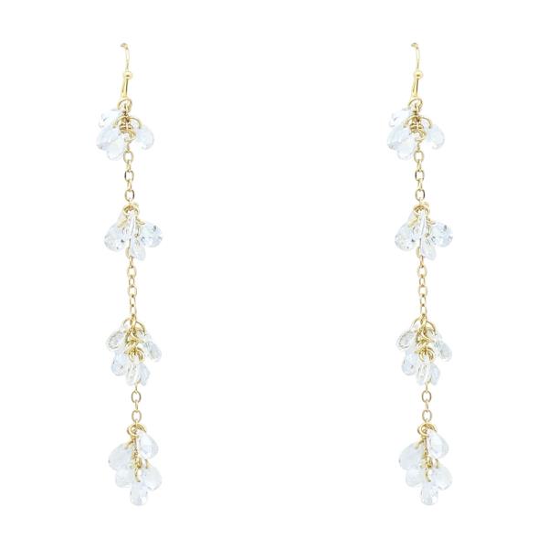 CLEAR CRYSTAL DROP DANGLE EARRING