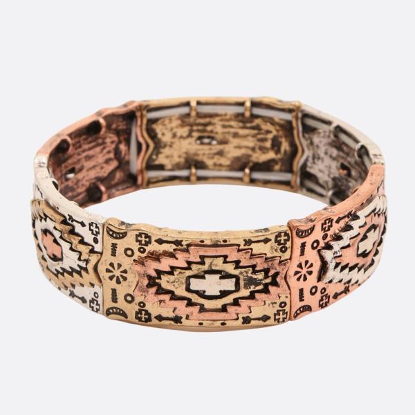 MIX COLOR WESTERN STYLE STRETCH BRACELET