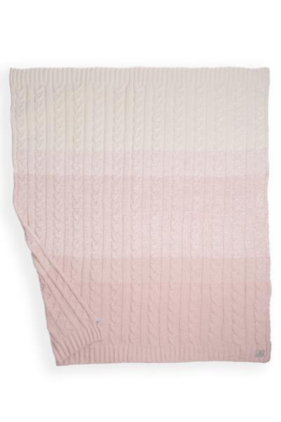 COLOR-GRADIENT KNIT THROW BLANKET