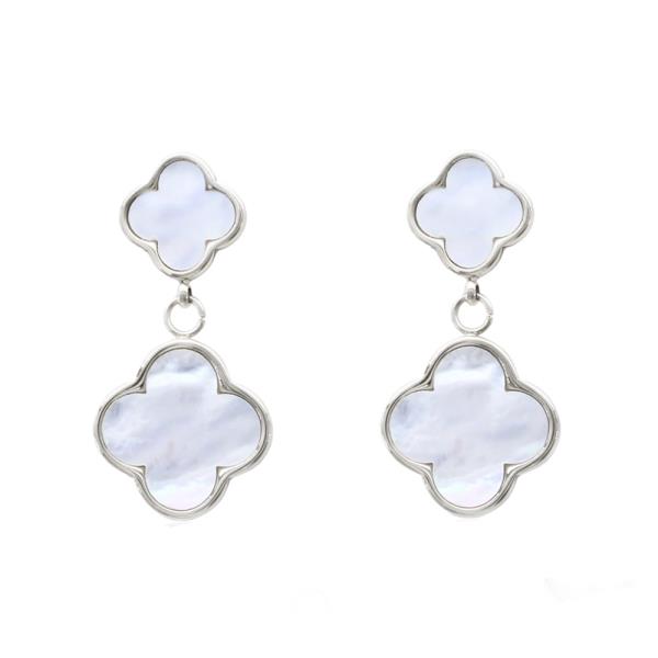 CLOVER STAINLESS STEEL DANGLE EARRING