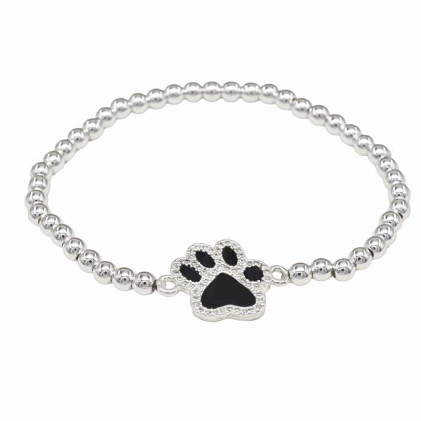 STAINLESS STEEL PAW STRETCH BRACELET