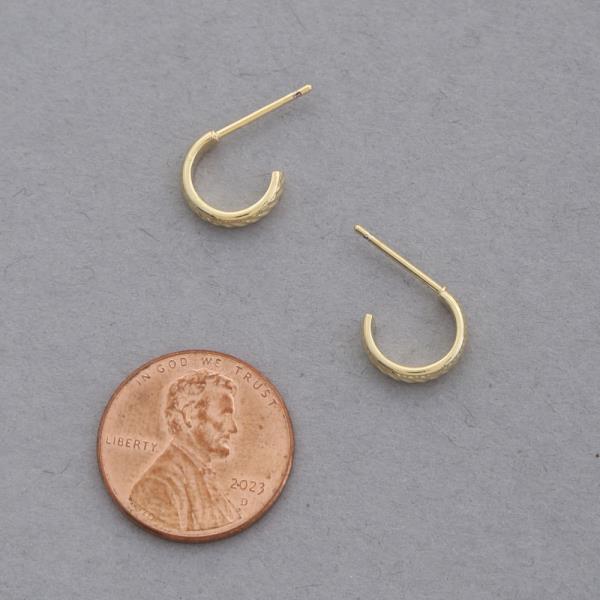 14K GOLD DIPPED MINI OPEN HOOP EARRING