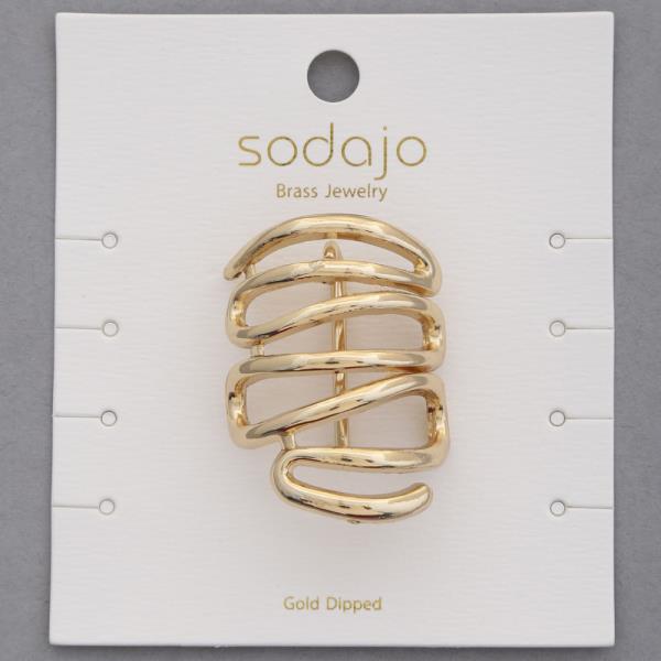 SODAJO SWIRL METAL GOLD DIPPED HAIR PIN