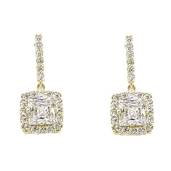 SQUARE CZ EARRING