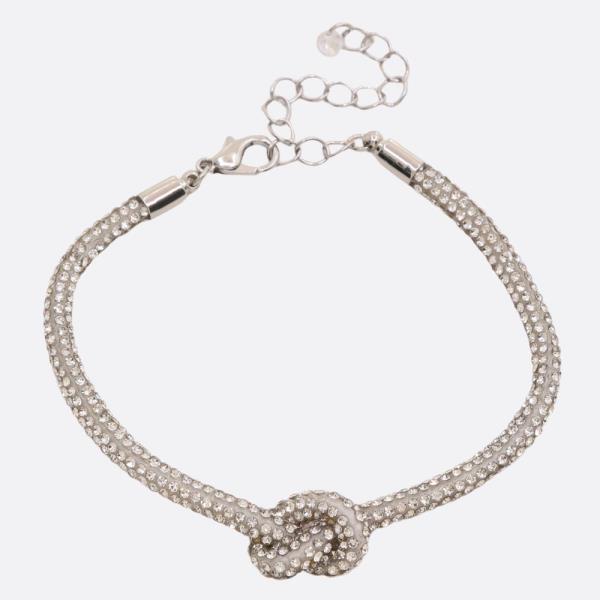 RHINESTONE KNOT BRACELET