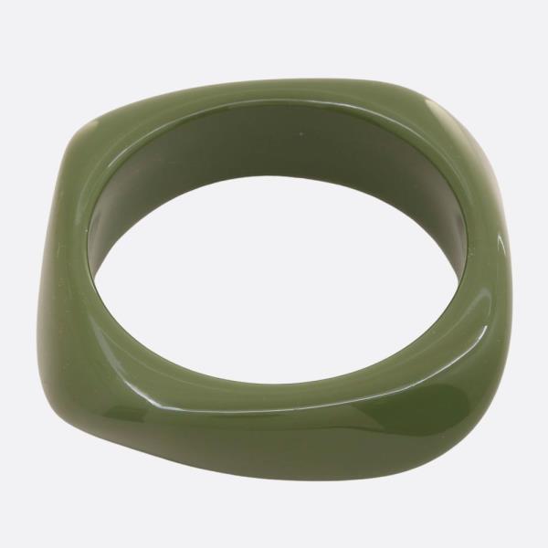 ACETATE SQUARE ROUND BANGLE BRACELET