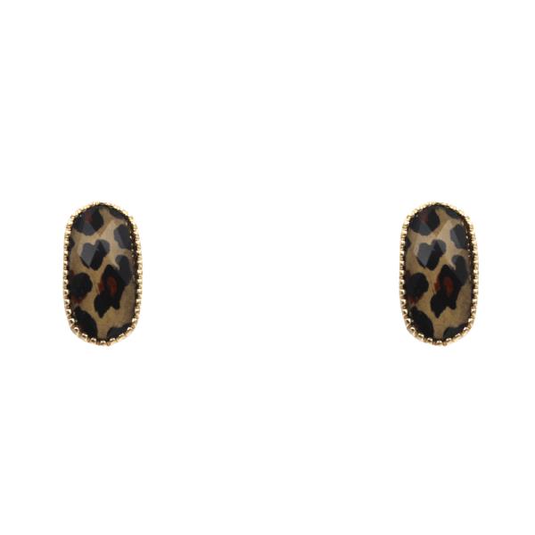 LEOPARD STUD EARRING