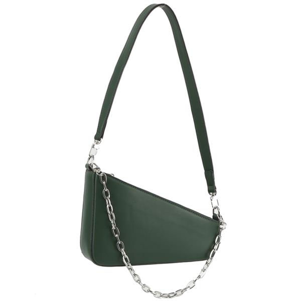 SMOOTH SLANTED CHAIN LINK SHOULDER BAG