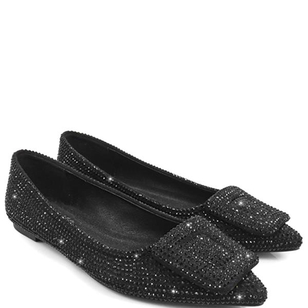 RHINESTONE FLATS 12 PAIRS