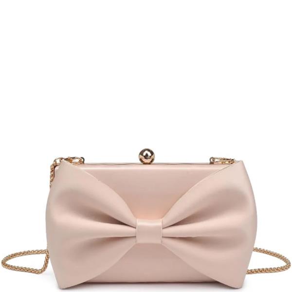 BOW DETAIL TOP CLASP BELLE EVENING BAG