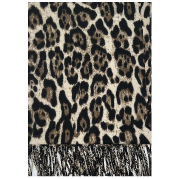 LEOPARD ANIMAL PRINT OBLONG SCARF