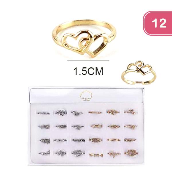 LINKED HEART RING (12 UNITS)